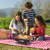 HAOYYE Portable Charcoal Grill Tabletop Outdoor BBQ Smoker with Thermometer and Air Vents, Small Compact Barbecue Grill for Camping Beach Picnics Patio Backyard Travel Cooking